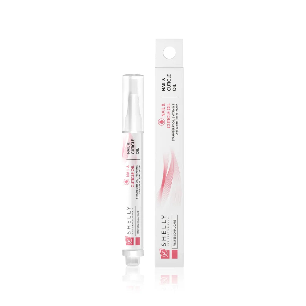 Shelly Nail and Cuticle Oil with Strawberry Extract and Vitamin E Shelly 3 ml – Nourishing & Strengthening, For Home & Salon Use