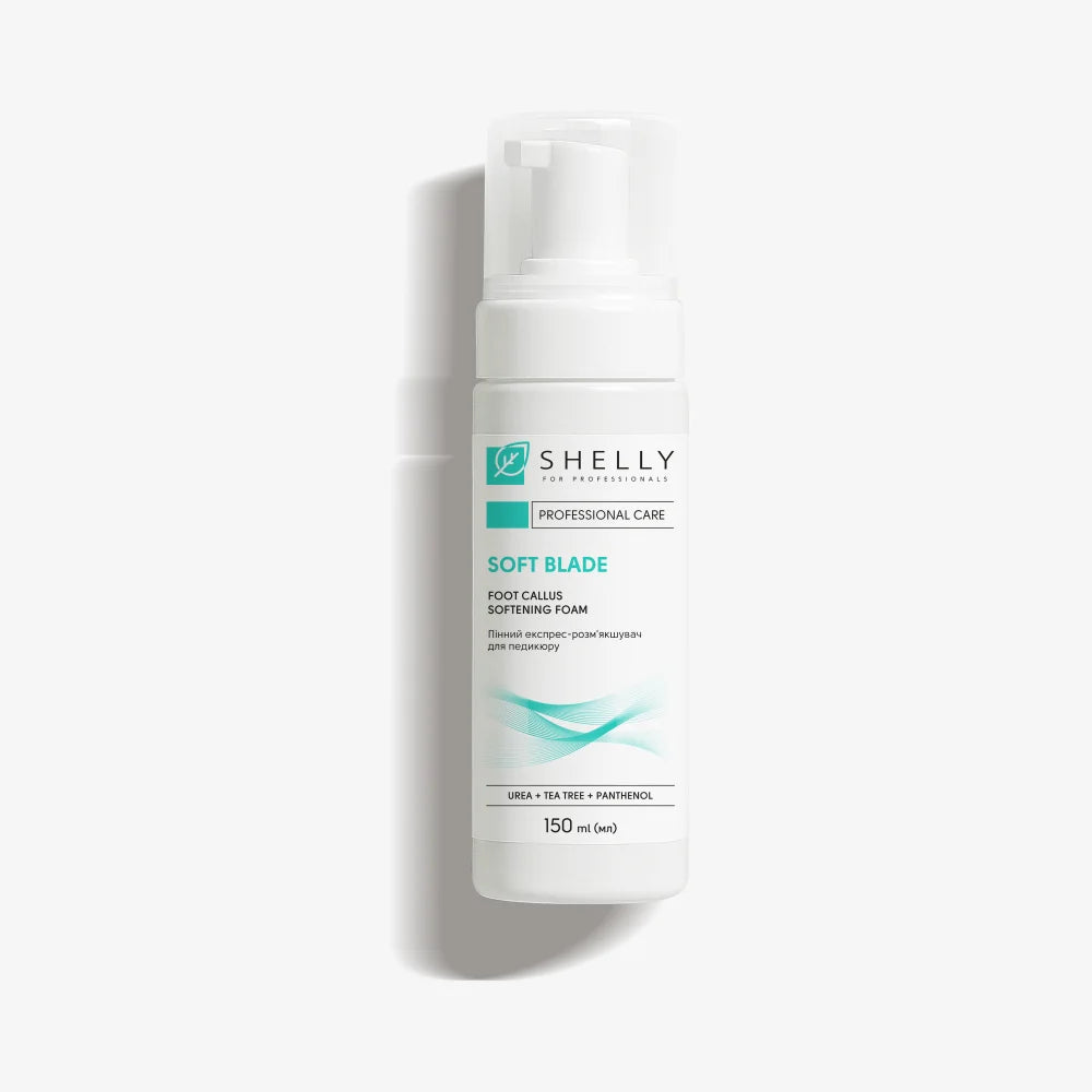 Shelly Soft Blade Foaming Express Pedicure Softener 150 ml | Callus & Corn Removal with Urea, White Tea & Panthenol