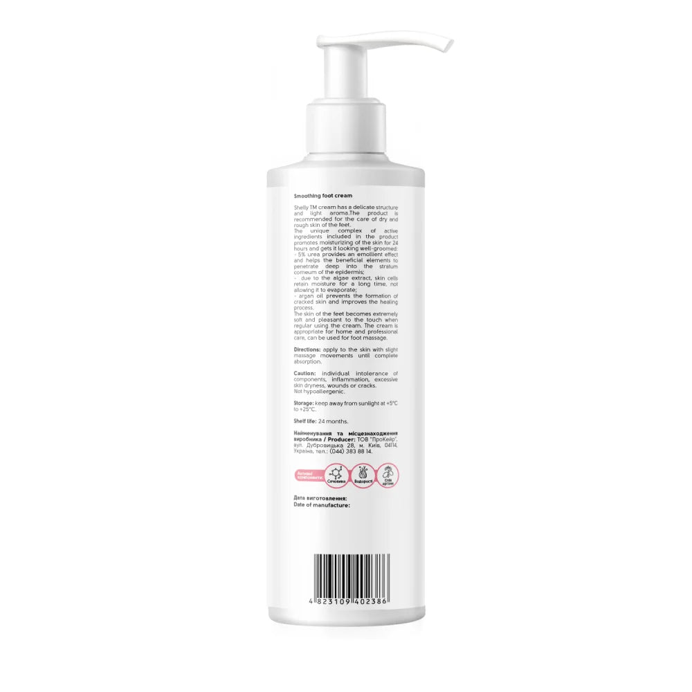 Shelly Softening Foot Cream with Urea, Seaweed Extract & Argan Oil 500 ml