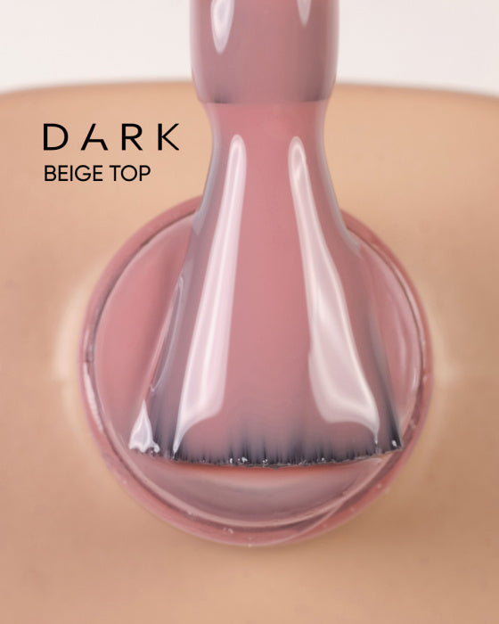 Dark Beige No Wipe Camouflage Top Coat Beige Gel Top