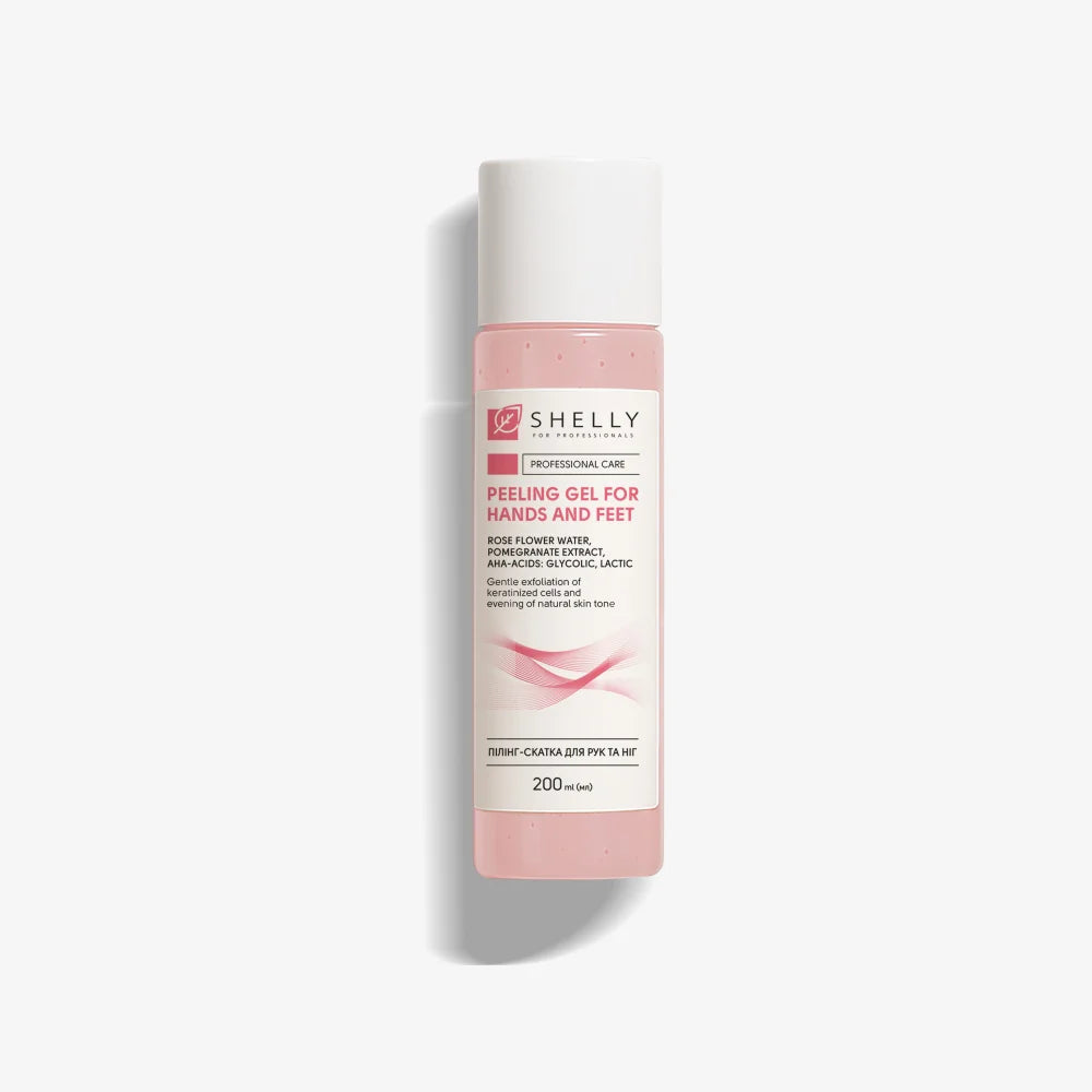 Shelly Peeling Gel for Hands & Feet with Rose Hydrosol, Pomegranate Extract & AHA Acids 200 ml