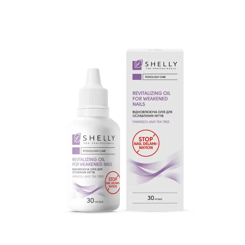 Shelly Restorative Nail Oil for Weakened & Delamination-Prone Nails with Farnesol & Tea Tree - 30 ml | Stop Onycholysis Nail Recovery Oil